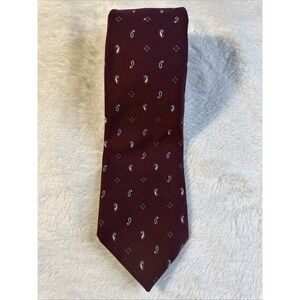 Barini Originals Men's Wool Tie Maroon Vintage Costuming